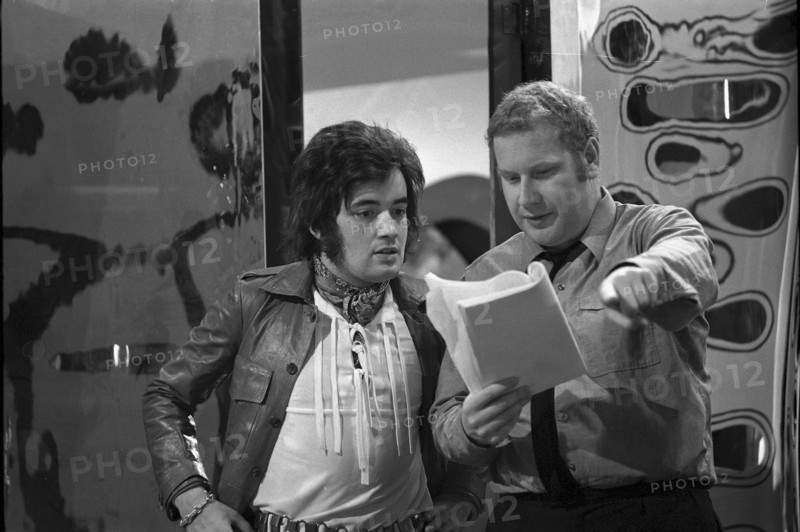 Pop star Barry Ryan and TV director in Lucerne 1969