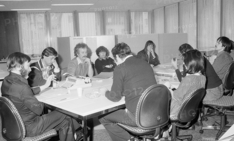Pilot edition of Sonntagsblick being produced, Ringier publisher. Zurich 1969