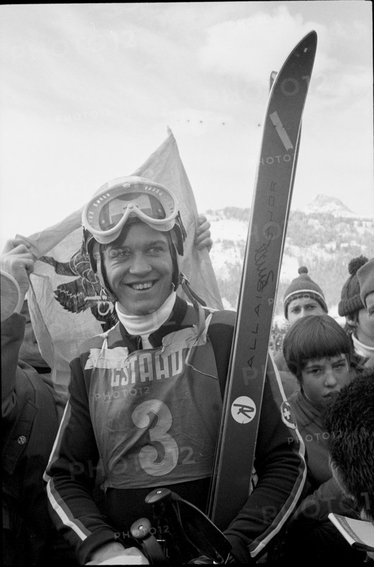 Skier Bernhard Russi, Gstaad 1970