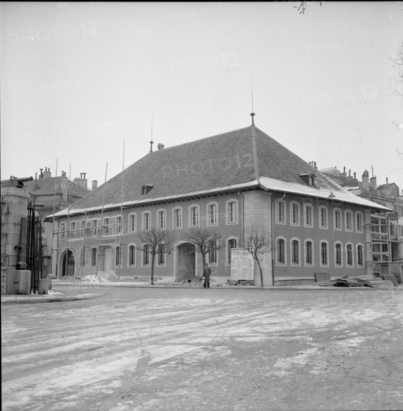 Historic customs building Morges after renovation 1957