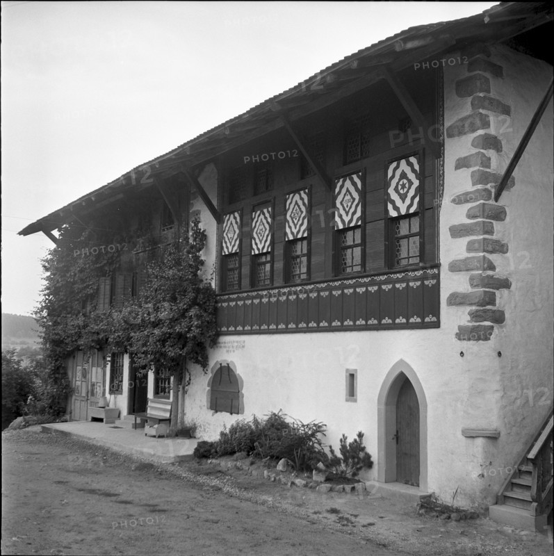 14th century function house in Habsburg town Meienberg near Sins AG 1960