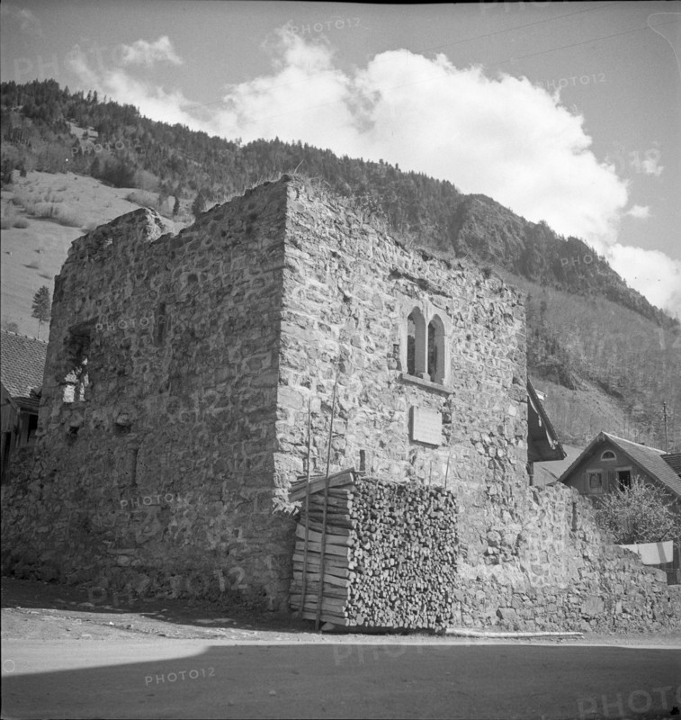 Ruin of a fortress in Wolfenschiessen, 1947