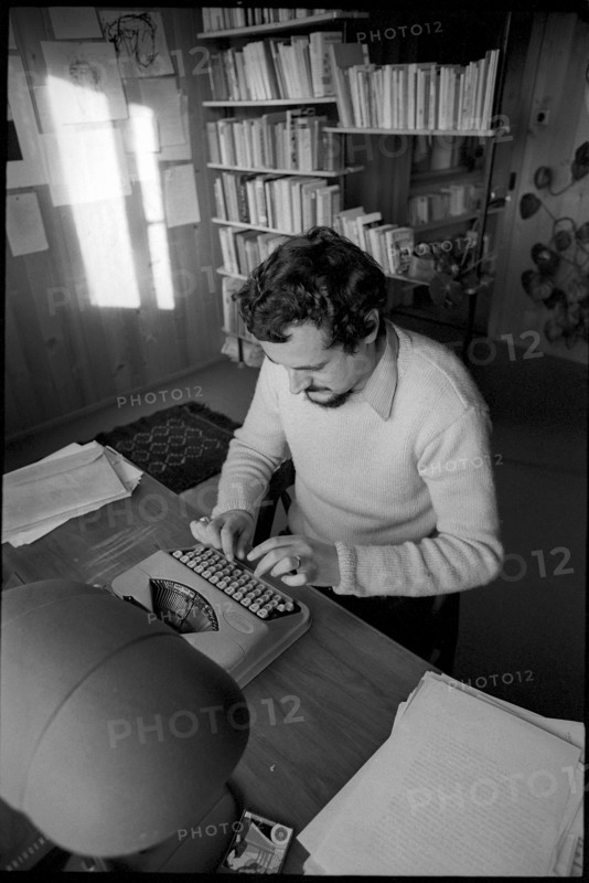 Author Ernst Eggimann at home in Langnau im Emmental 1968