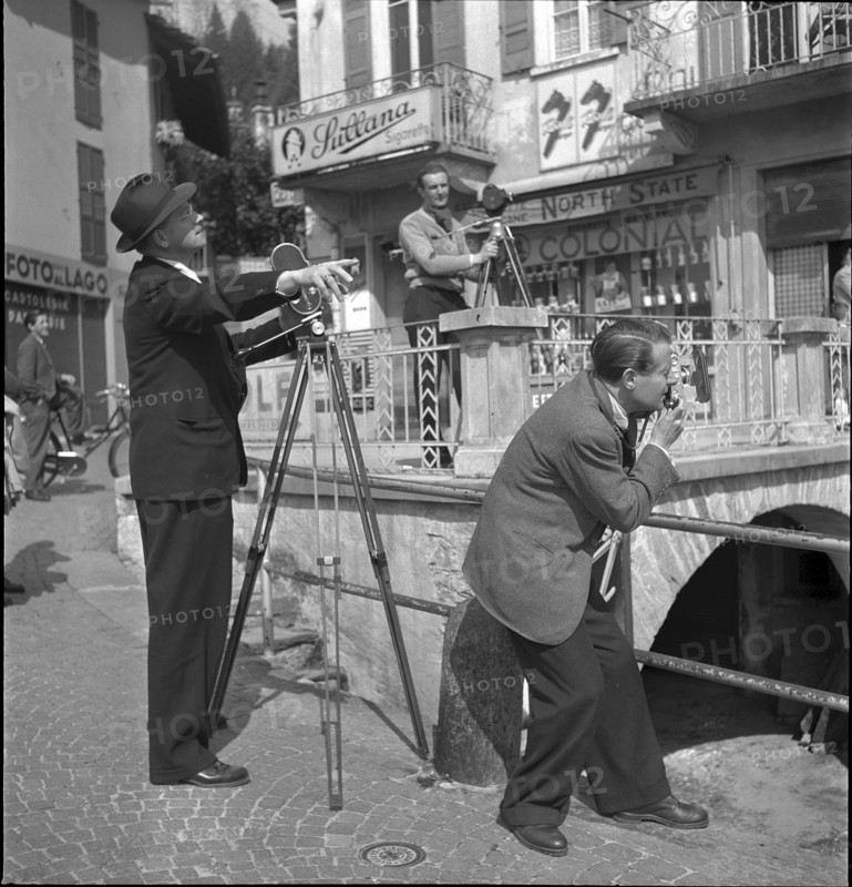 Photographers and cameramen doing their job in Ascona 1945