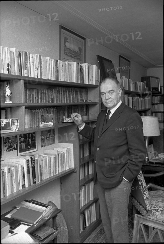 Author Denis de Rougemont at home in Geneva 1971