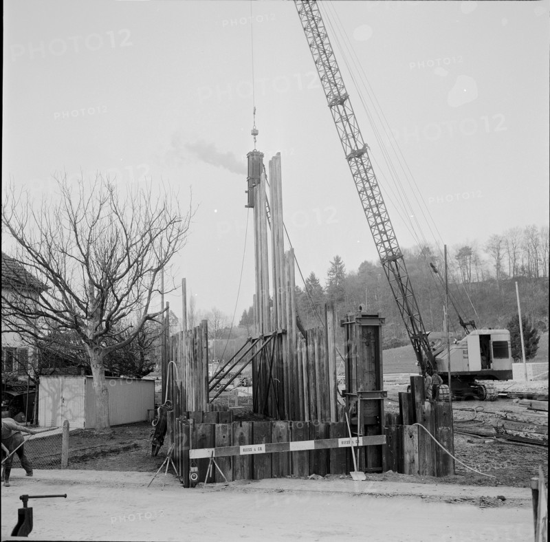 Construction of an underground crossing, Wallisellenstrasse Opfikon 1961