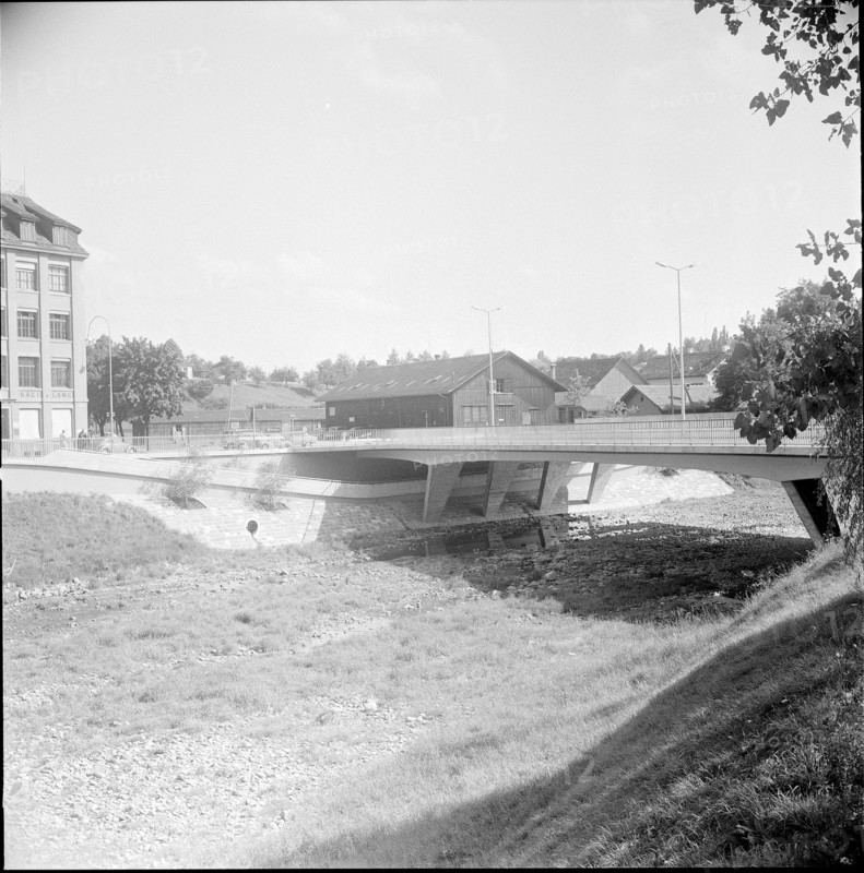 Road construction in Zurich Giesshubel, 1959