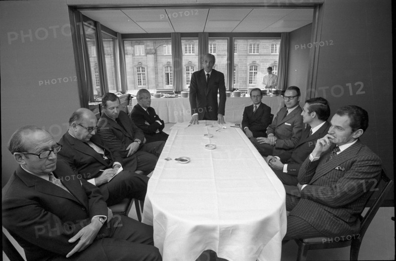 Lord Nathaniel Rothschild announces the opening of a Bank Rothschild branch in Zurich 1969