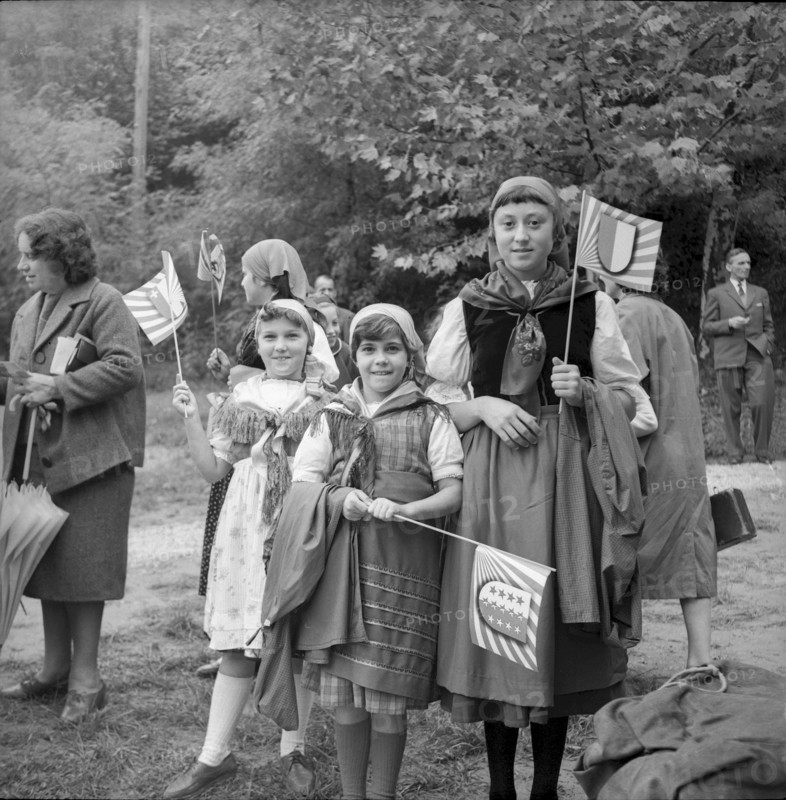 Inauguration of the family holiday village ""bosco della bella"", Fornasette di Monteggio 1962