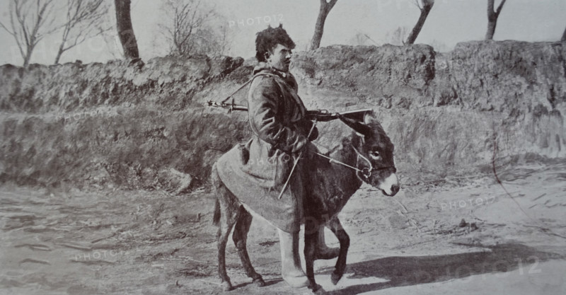 Orderly on a donkey Art album Manchuria Russo-Japanese War 1906