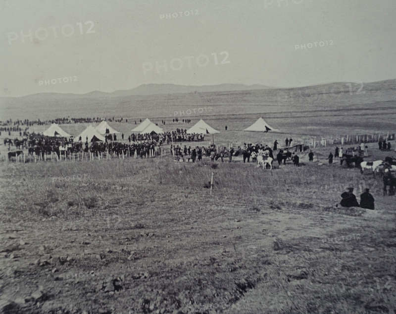 The Japanese commanders' tents at Port Arthur 1904 Photograph by Lieutenant Kondrashov