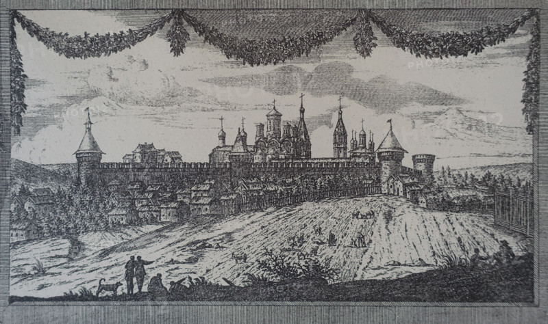 Novospassky Monastery Bernard Picart (1673-1733) Engraving before 1715