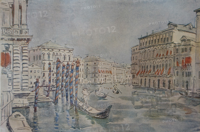 Venice Gray day Grand Canal 1911 Italy Ostroumova-Lebedeva Anna Petrovna (1871-1955)