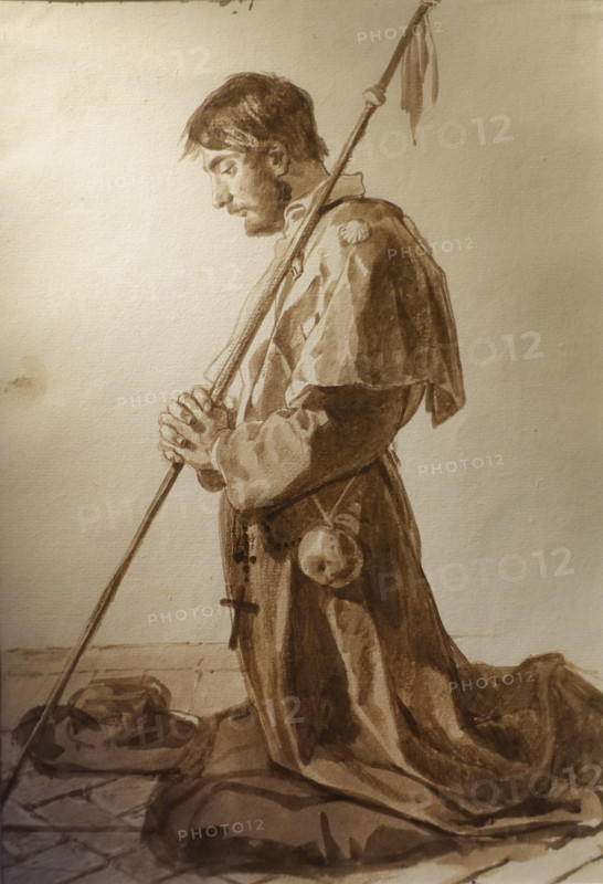 Praying Pilgrim Late 1820s Bryullov Karl Pavlovich (1799-1852) Italian album