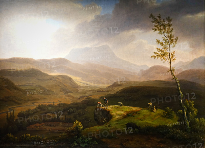 View of Mount Chatyr-Dag and the Alma River in Crimea 1817-1819 Jacques-Christophe Miville (1786-1836)