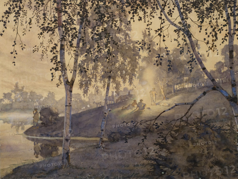 Nocturne 1925 Konstantin Somov (1869-1939) Watercolour