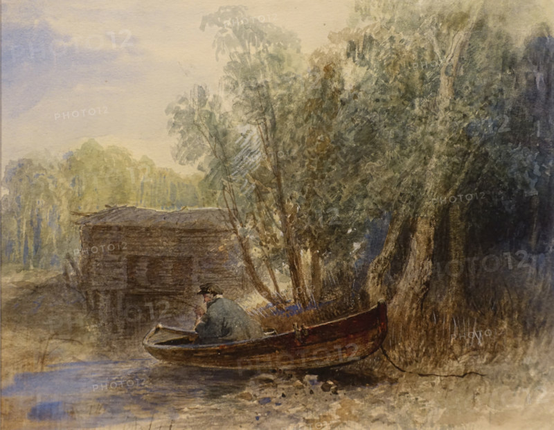 The Ruins of the Mill 1871-1873 Vasiliev Fedor (1850-1873) Watercolour, scratching on paper