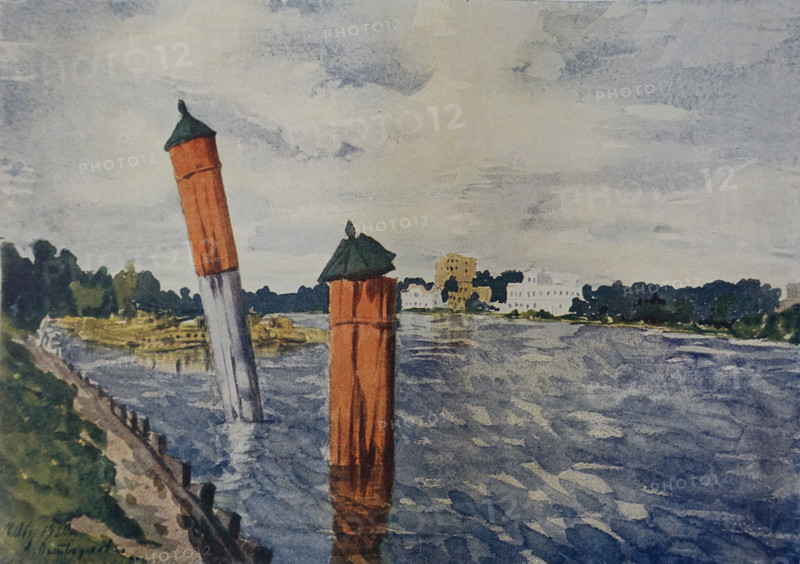 Petrograd Red columns 1918 Ostroumova-Lebedeva Anna Petrovna (1871-1955)