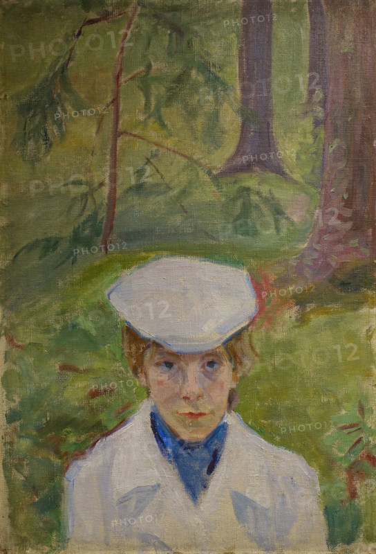 Portrait of Elena Guro (1877-1913), the artist's wife 1910s Mikhail Vasilyevich Matyushin (1861-1934)