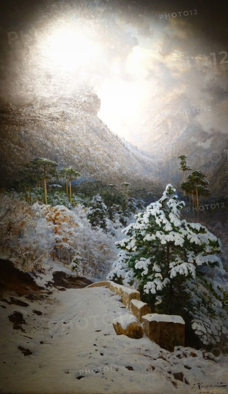 Winter in Crimea Road to Uchan-su 1897 Krachkovsky Joseph (1854-1915)