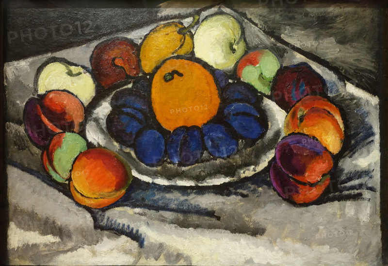 Still Life Fruits on a Platter 1910 Mashkov Ilya Ivanovich (1881-1944)