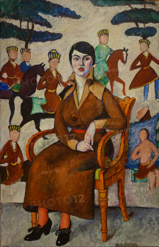 Portrait of a Lady in an Armchair 1913 Mashkov Ilya Ivanovich (1881-1944)