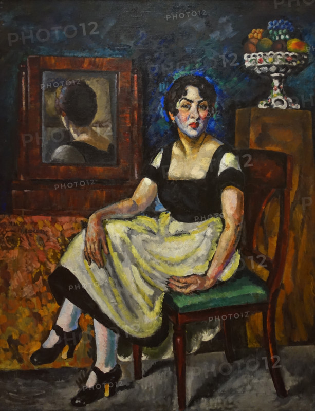 Portrait of a Woman with a Mirror 1918 Mashkov Ilya Ivanovich (1881-1944)