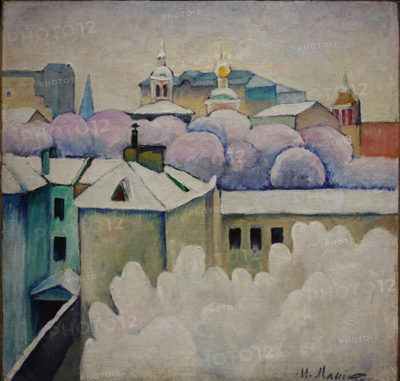 City Winter Landscape Moscow Circa 1914 Mashkov Ilya Ivanovich (1881-1944)