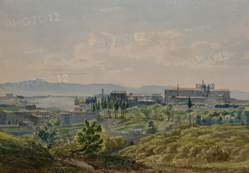 Rome near San Giovanni in Laterano  (Rome in this vicinity of St John Lateran's basilica) Late 1830s - Early 1840s Ivanov Aleksander Andreevich (1806-1858)