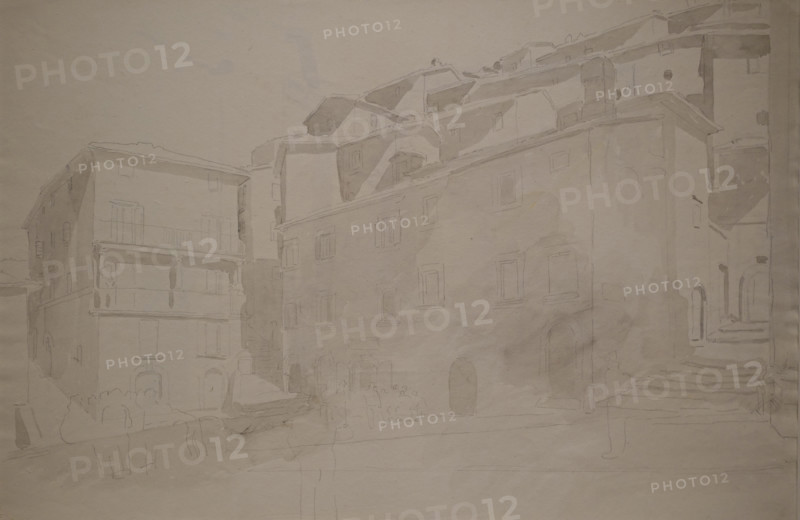 City Plaza Second half of the 1840s - 1850s Watercolor, graphite pencil on paper