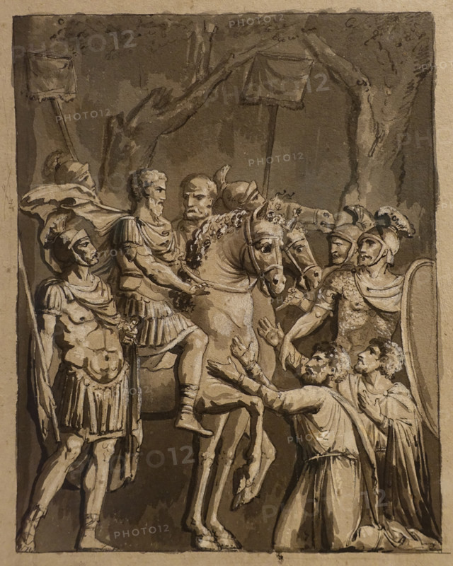 Emperor Marcus Aurelius Grants Mercy to Germanic Prisoners Late 1780s Aleksey Volkov (1762-not earlier than 1789)