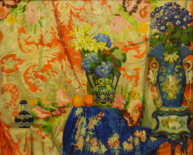 Still life Precious Fabrics 1918 Alexander Fedorovich Gaush (1873-1947)