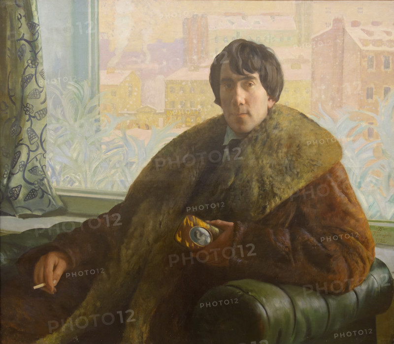 Portrait of the architect and sculptor Isidor Samoilovich Zolotarevsky (1885-1961) 1922 Kustodiev Boris (1878-1927)