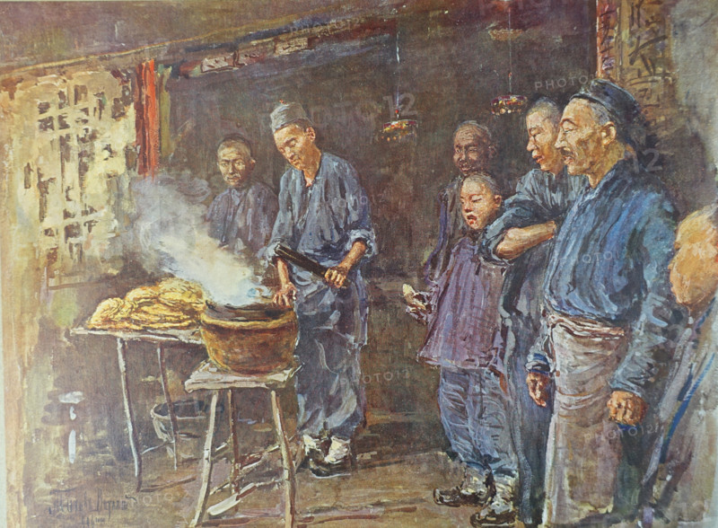 Chinese pancakes Street life in Manchuria Vitaly Tikhov (1876-1939)