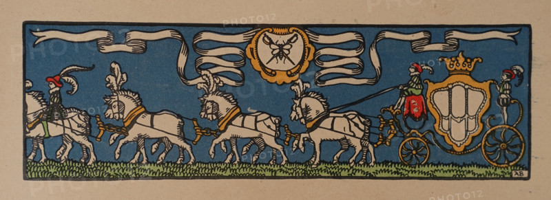 Vignette Illustration from book ""The Tale of the Frog Prince"" 1914 Drawing by AK Westfalen