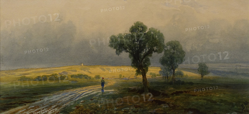 After a Heavy Rain 1870 Vasiliev Fedor (1850-1873) Watercolour