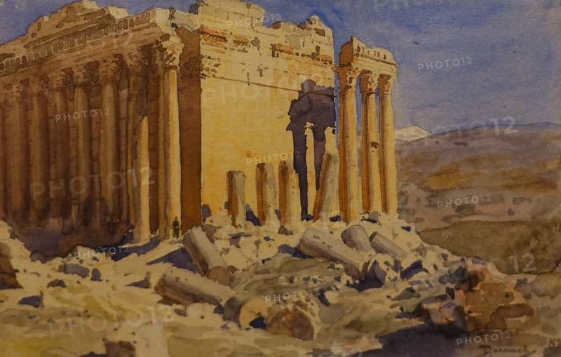 Ruins of an Ancient Temple 1882 Bacchus temple in Baalbek, Lebanon Polenov Vasily Dmitrievich (1844-1927)