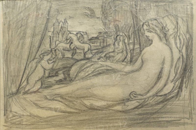 Reclining Nude Second half of 1900 Pyotr Ignatyevich Bromirsky (1886-1919/1920)