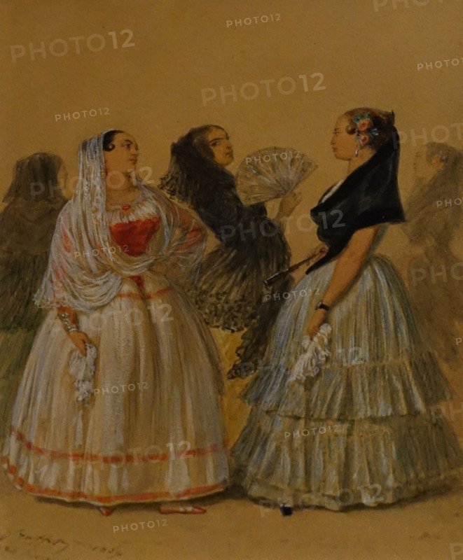 Spanish Women 1854 Auguste Raffet (1804-1860)