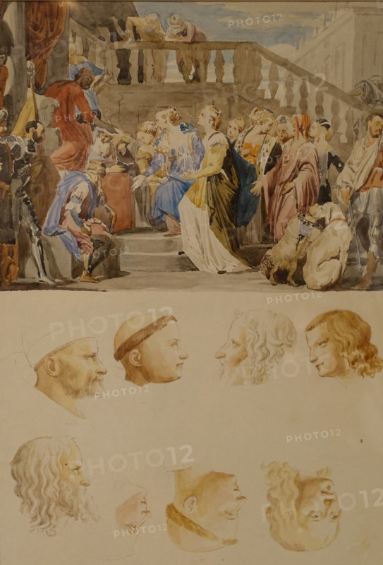 Esther before Ahasuerus Aleksandr Ivanov (1806-1858) Eight Heads for the Upcoming 1830-1831