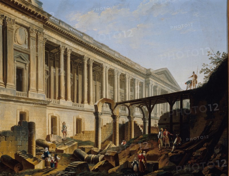 Clearing the Louvre Colonnade.