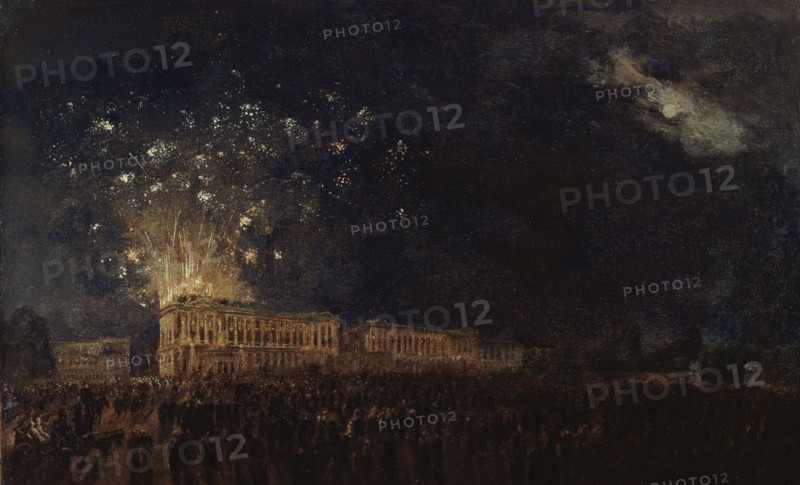Fireworks display on the occasion of the birth of the Duke of Normandy.