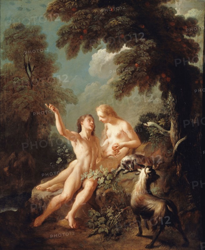 Adam and Eve in Paradise.