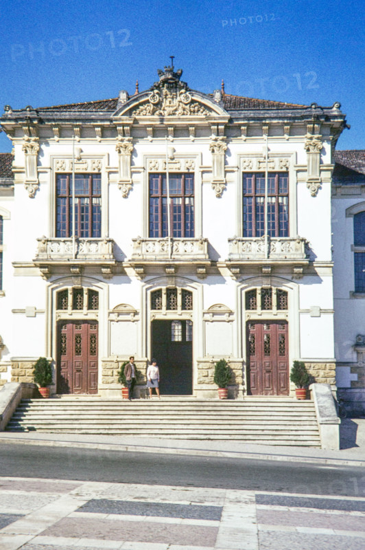 Historic city hall building.