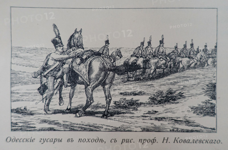 The Odessa hussars on a campaign.