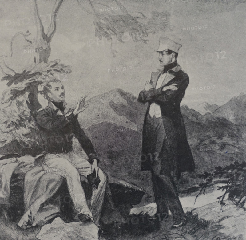 Mikhail Lermontov and Alexander Odoevsky at the Caucasus.