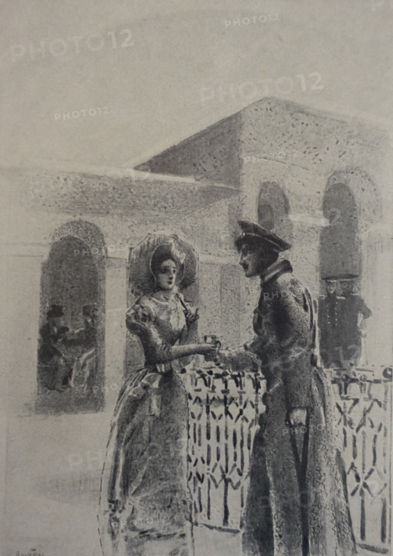 Princess Mary and Grushnitsky.