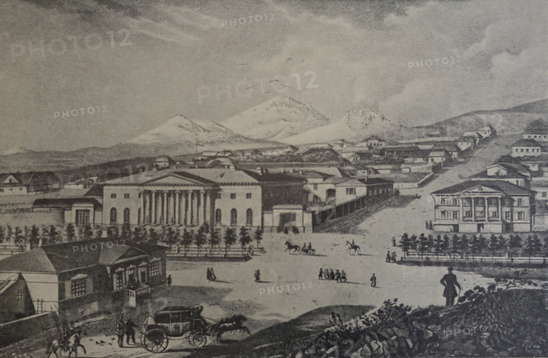 View of the hotel and part of the city of Pyatigorsk.