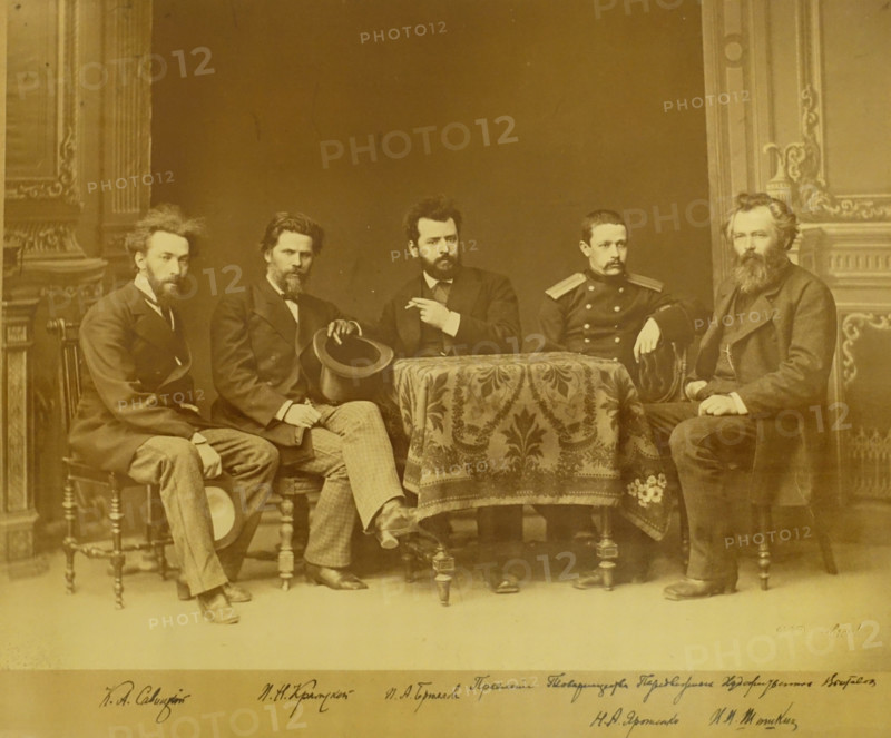 Konstantin Savitsky, Ivan Kramskoy, Pavel Bryullov, Nikolai Yaroshenko, Ivan Shishkin.