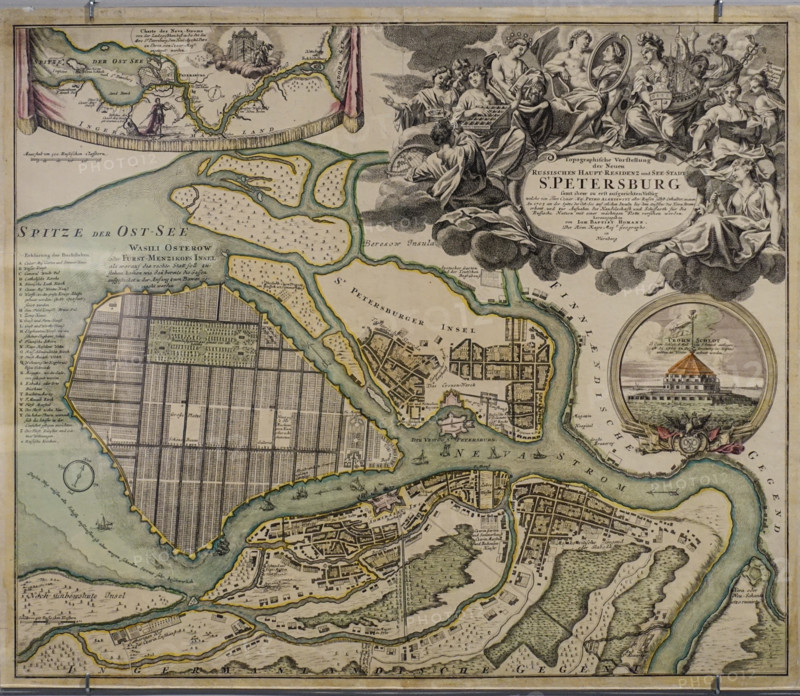 Plan of St. Petersburg with a project for the development of Vasilievsky Island.